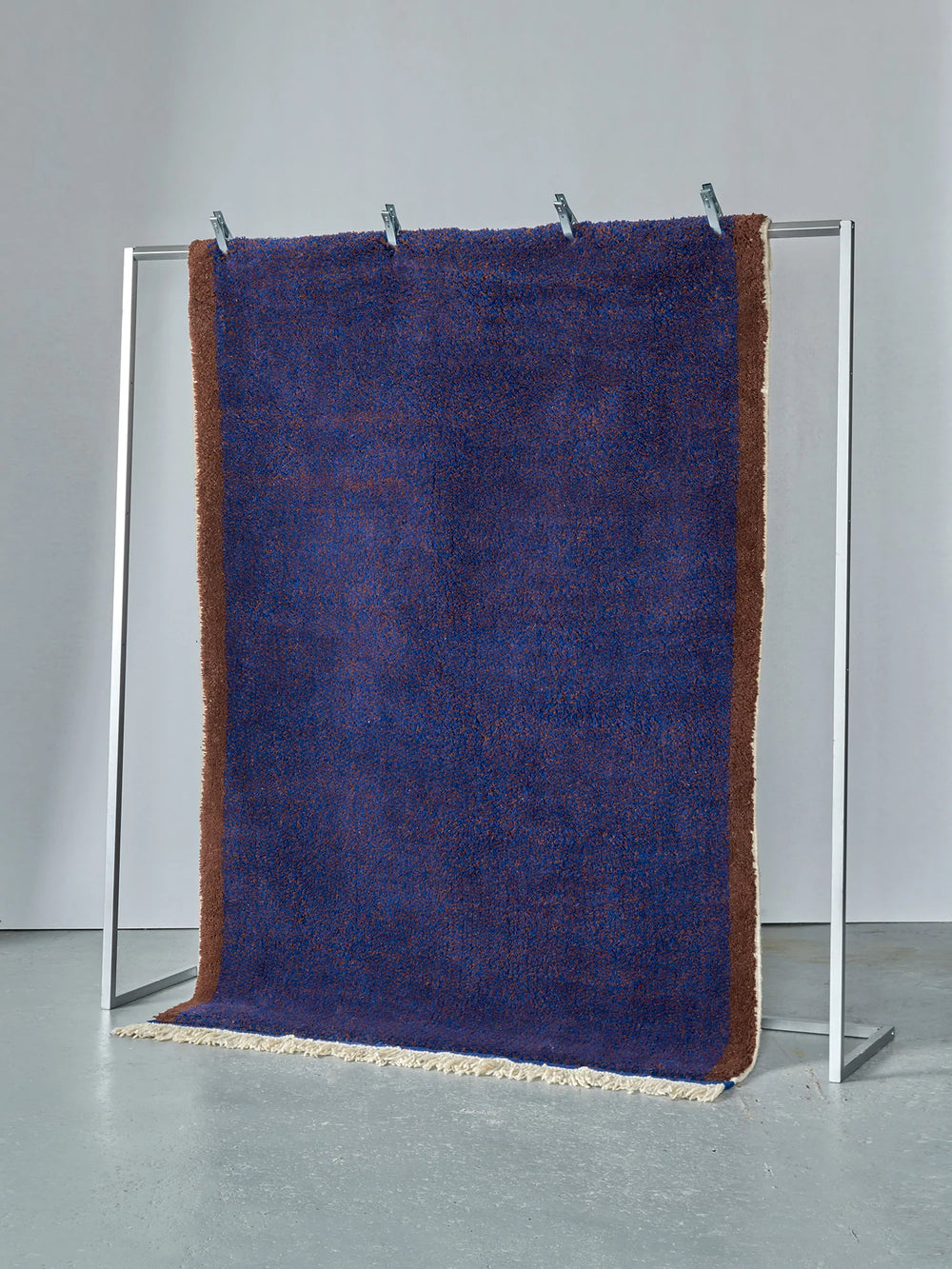 Noise Rug, Blue and Dark Brown